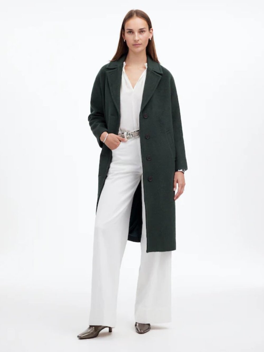 Madewell The Alonzo Coat • size small • NS392 • green